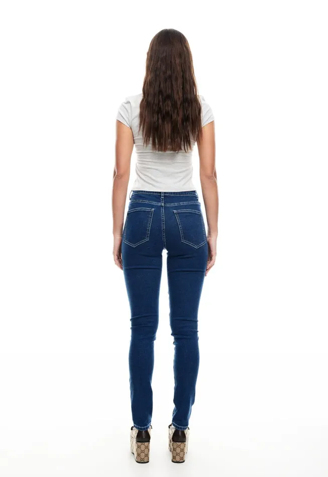 Lioness Fashion IN BLOOM SKINNY JEAN Blue Denim Women Pants Lioness Fashion IN BLOOM SKINNY JEAN Blue Denim Women Pants