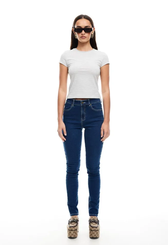 Lioness Fashion IN BLOOM TEE Grey Stripe Women Tops