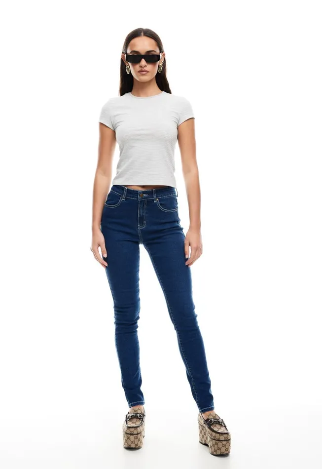 Lioness Fashion IN BLOOM TEE Grey Stripe Women Tops Lioness Fashion IN BLOOM TEE Grey Stripe Women Tops