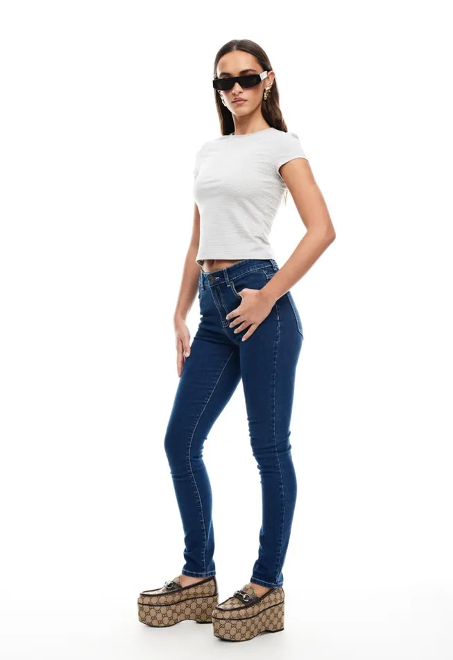 Lioness Fashion IN BLOOM TEE Grey Stripe Women Tops Lioness Fashion IN BLOOM TEE Grey Stripe Women Tops