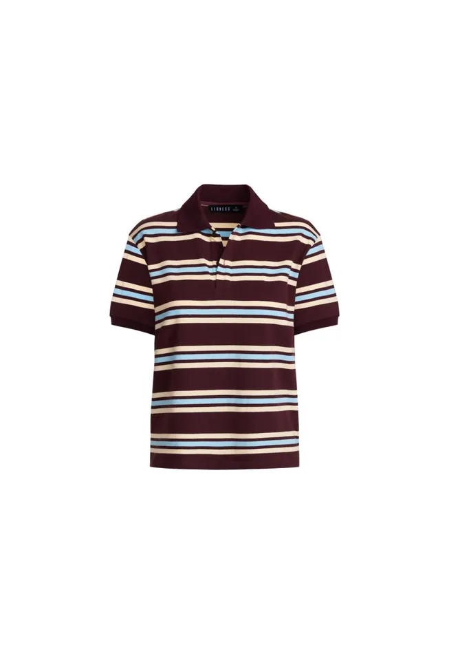 Lioness Fashion LEISURE POLO Chocolate Multi Women Tops Lioness Fashion LEISURE POLO Chocolate Multi Women Tops