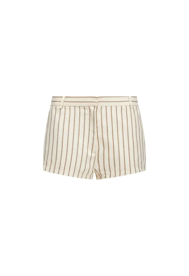 Lioness Fashion LEO SHORT Cream Stripe Women Shorts Lioness Fashion LEO SHORT Cream Stripe Women Shorts