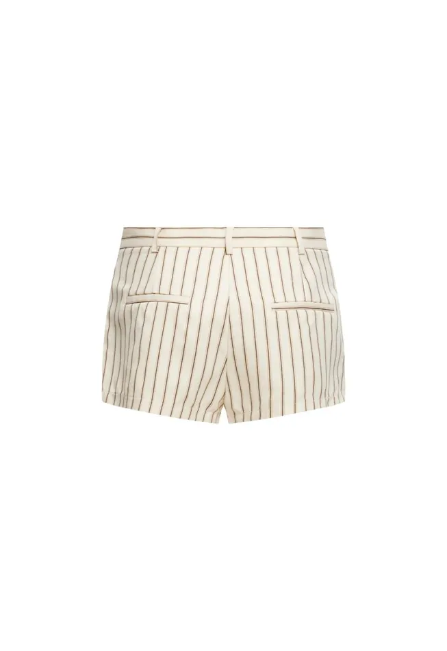 Lioness Fashion LEO SHORT Cream Stripe Women Shorts Lioness Fashion LEO SHORT Cream Stripe Women Shorts