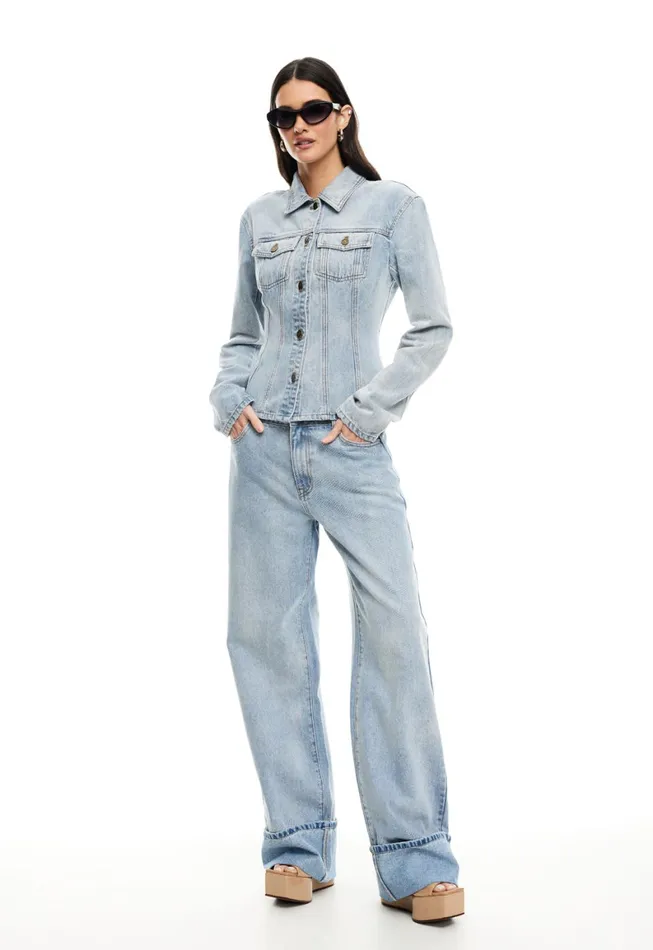 Lioness Fashion TOP MODEL CUFFED JEAN Light Denim Women Bottoms