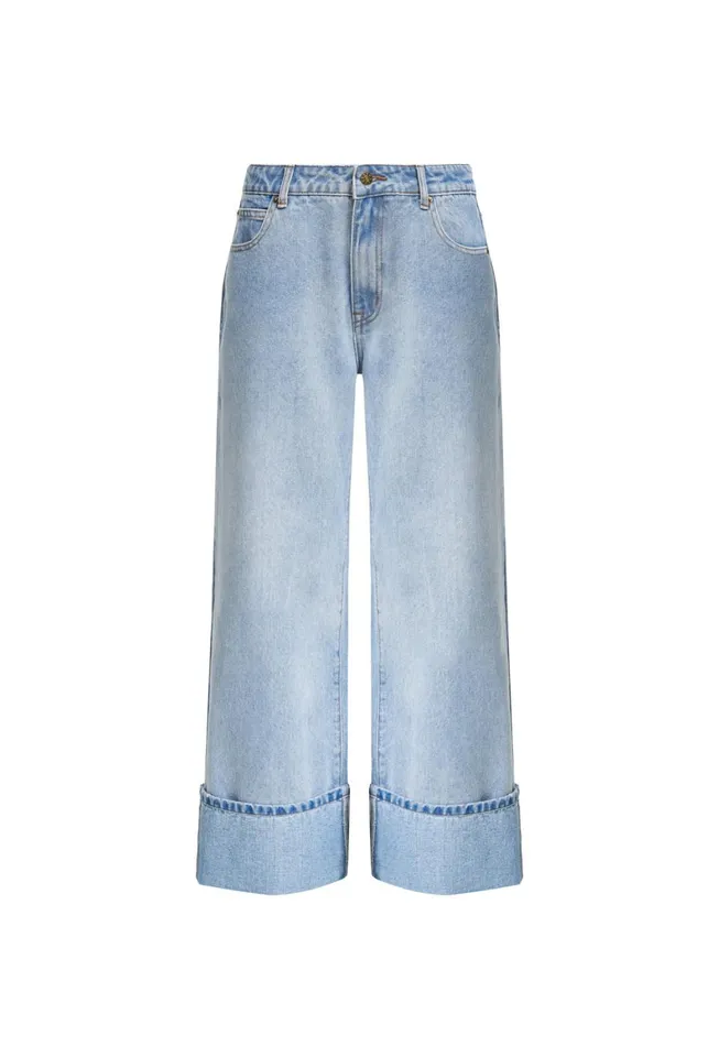 Lioness Fashion TOP MODEL CUFFED JEAN Light Denim Women Bottoms Lioness Fashion TOP MODEL CUFFED JEAN Light Denim Women Bottoms