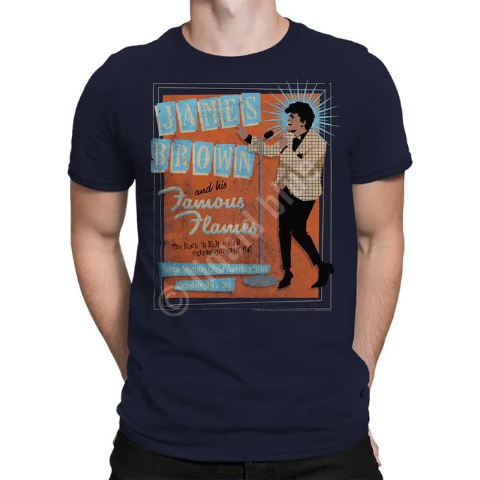 Liquid Blue Athletic TShirt Men Famous Flames Navy Athletic TShirt