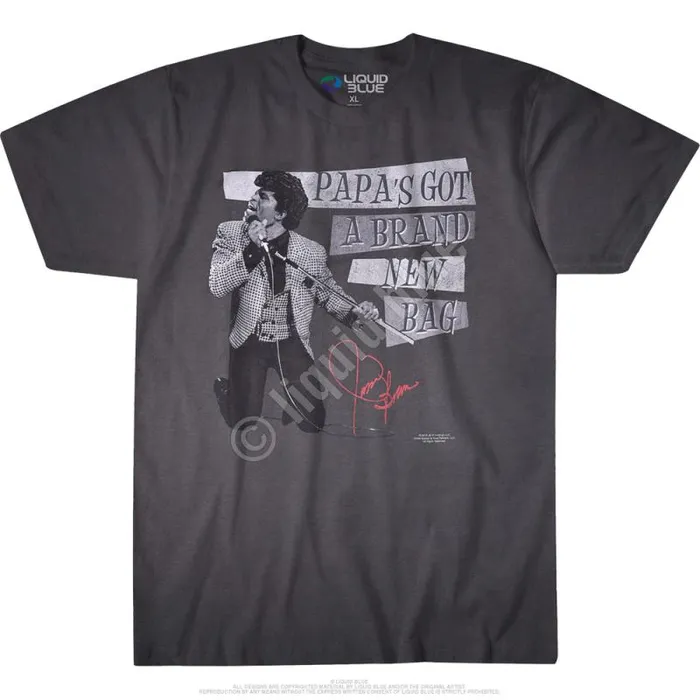 Liquid Blue Athletic TShirt Men Papa039s Got A Brand New Bag Grey Athletic TShirt