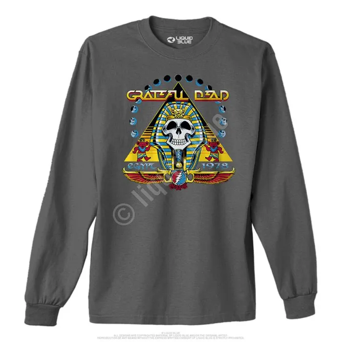 Liquid Blue Long Sleeve Men Egypt 78 Grey Long Sleeve TShirt
