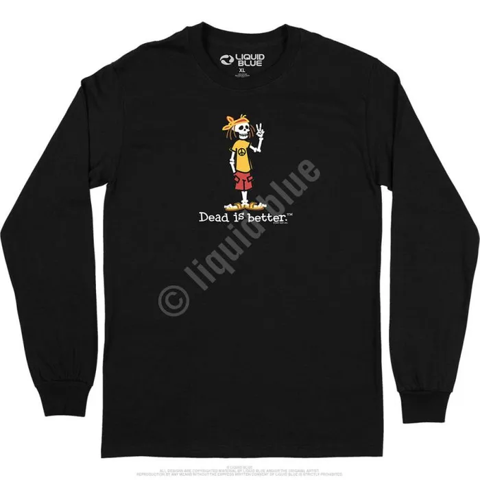 Liquid Blue Long Sleeve Men Peace Dead Is Better Long Sleeve TShirt