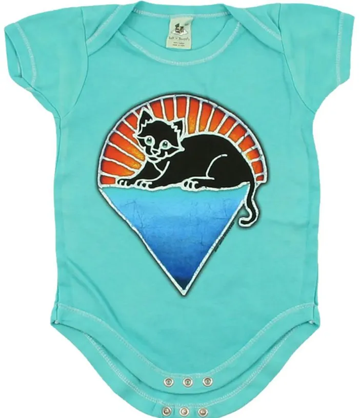 Liquid Blue Onesies Kids GD Steal Your Kitty Green Onesie