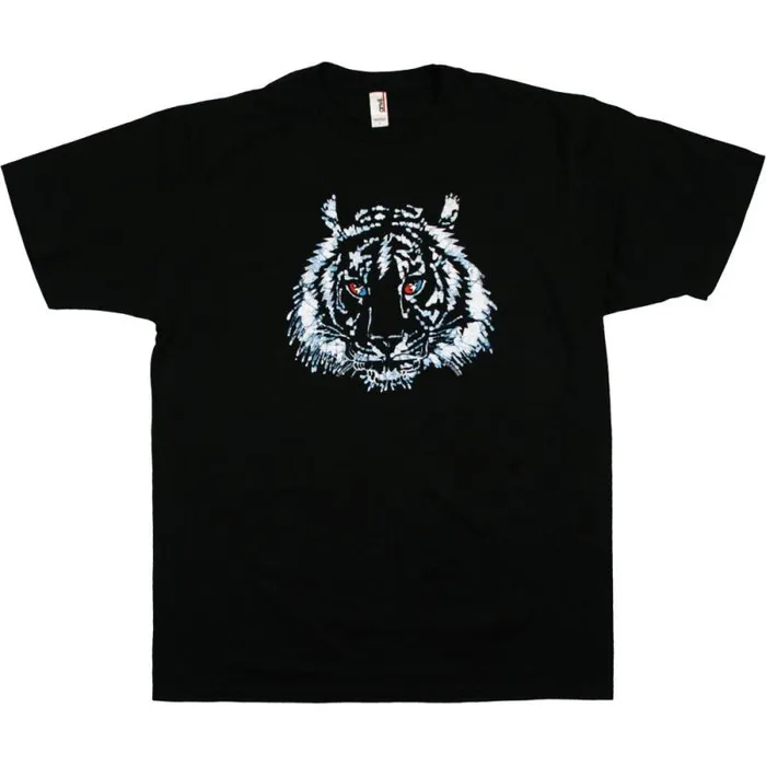 Liquid Blue TShirt Men GD Tiger Batik Bolt Black TShirt