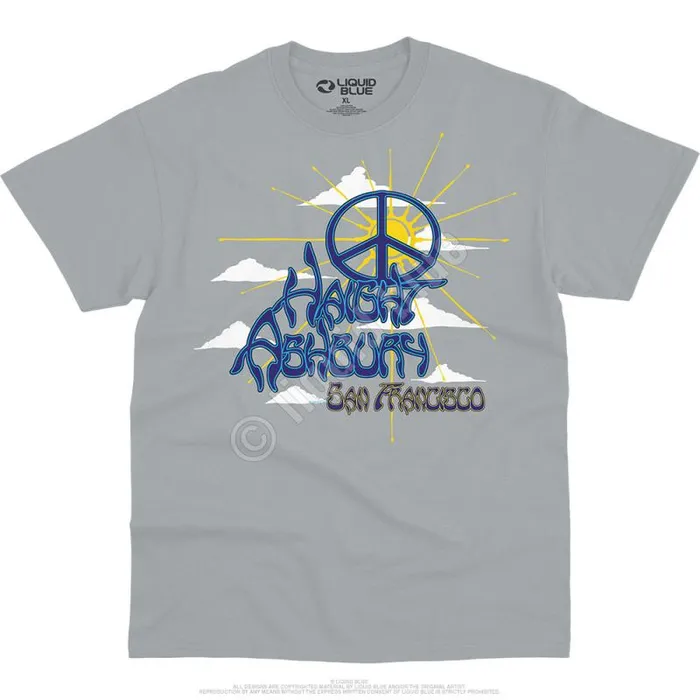 Liquid Blue TShirt Men Haight Ashbury Peace TShirt