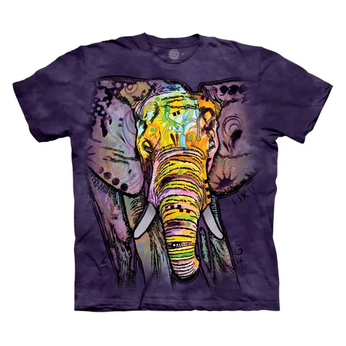 Liquid Blue TShirt Men Russo Elephant Classic Cotton TShirt