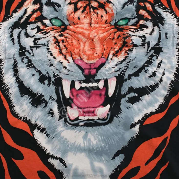 Liquid Blue TShirt Men Tiger Black TShirt