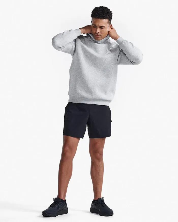 Long Sleeve and Jumpers Mens 2XU Motion Hoodie Grey Marleblack