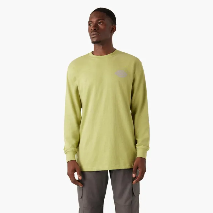 Long Sleeve Heavyweight Logo TShirt Fern Heather Fern Heather f2h Men Dickies TShirts Long Sleeve Heavyweight Logo TShirt Fern Heather Fern Heather f2h Men Dickies TShirts