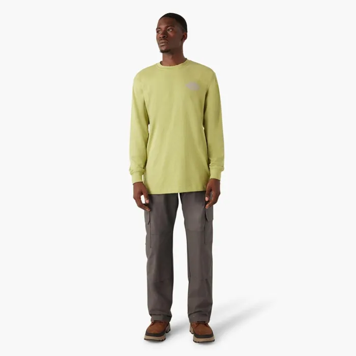 Long Sleeve Heavyweight Logo TShirt Fern Heather Fern Heather f2h Men Dickies TShirts