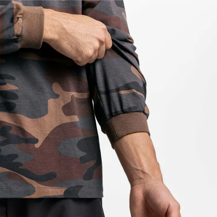 Long Sleeves Men ASRV CottonPlus Mock Neck Long Sleeve Rust Camo