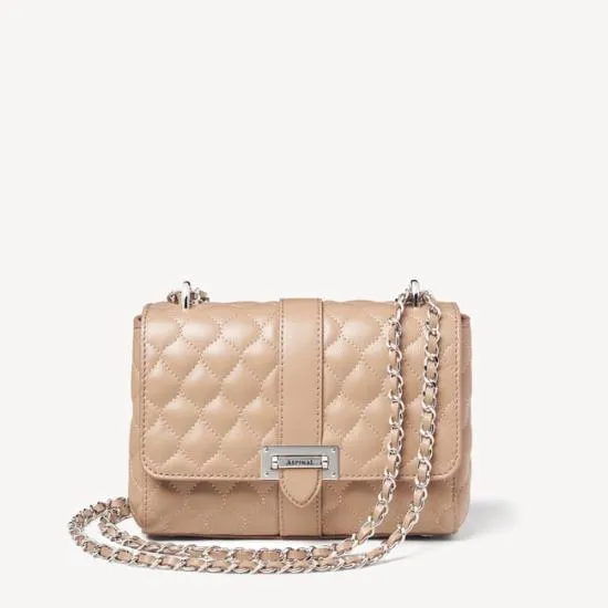 Lottie Bag Quilted Soft Taupe Women Aspinal Of London Shoulder