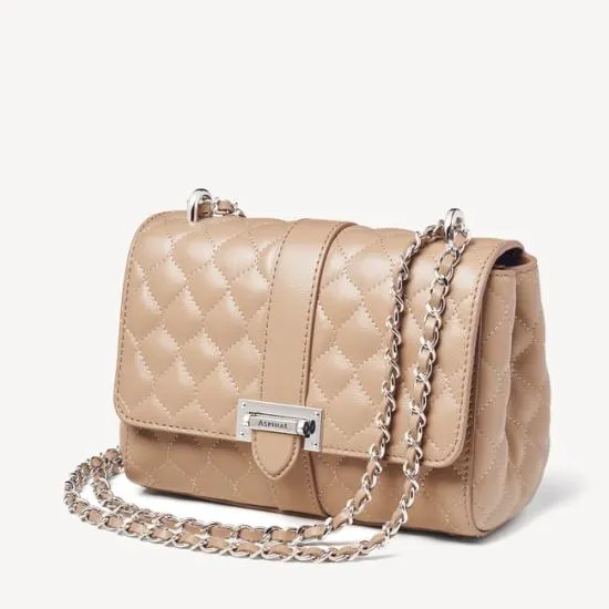 Lottie Bag Quilted Soft Taupe Women Aspinal Of London Shoulder