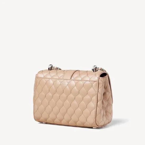 Lottie Bag Quilted Soft Taupe Women Aspinal Of London Shoulder