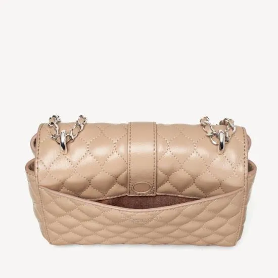 Lottie Bag Quilted Soft Taupe Women Aspinal Of London Shoulder