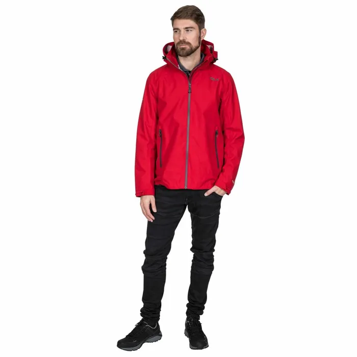 Lozano DLX Waterproof Jacket Red Men Trespass Waterproof Jackets