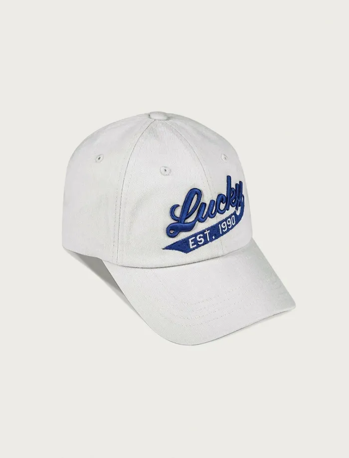 Lucky 1990 Embroidered Dad Hat Open Grey Men Lucky Brand Hats