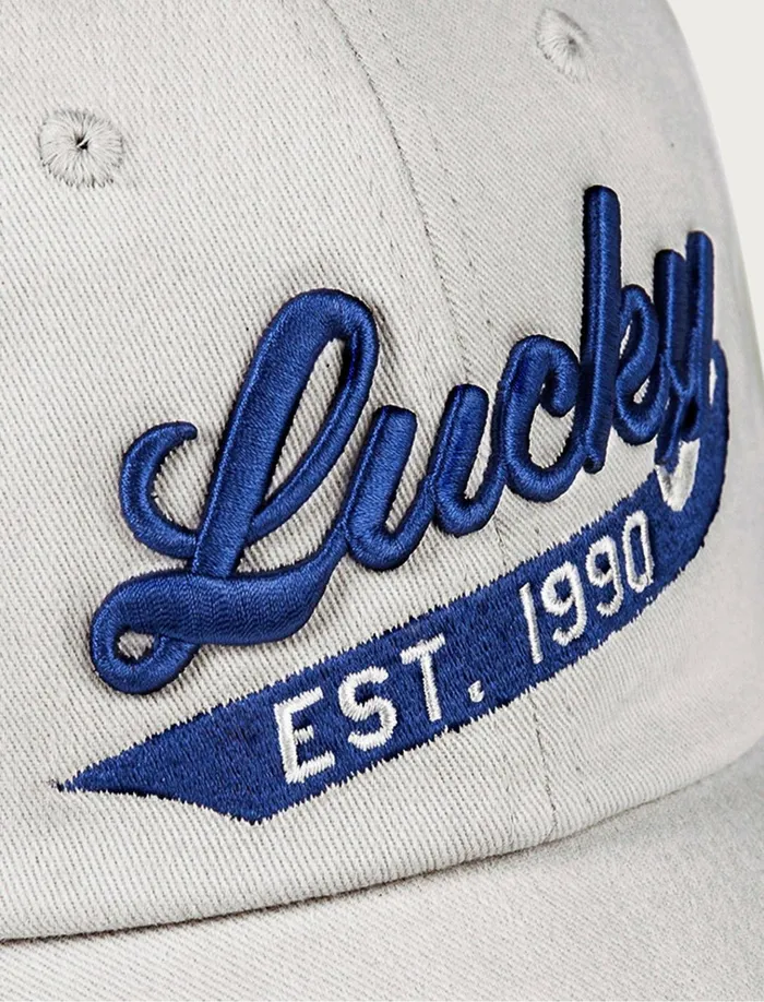 Lucky 1990 Embroidered Dad Hat Open Grey Men Lucky Brand Hats