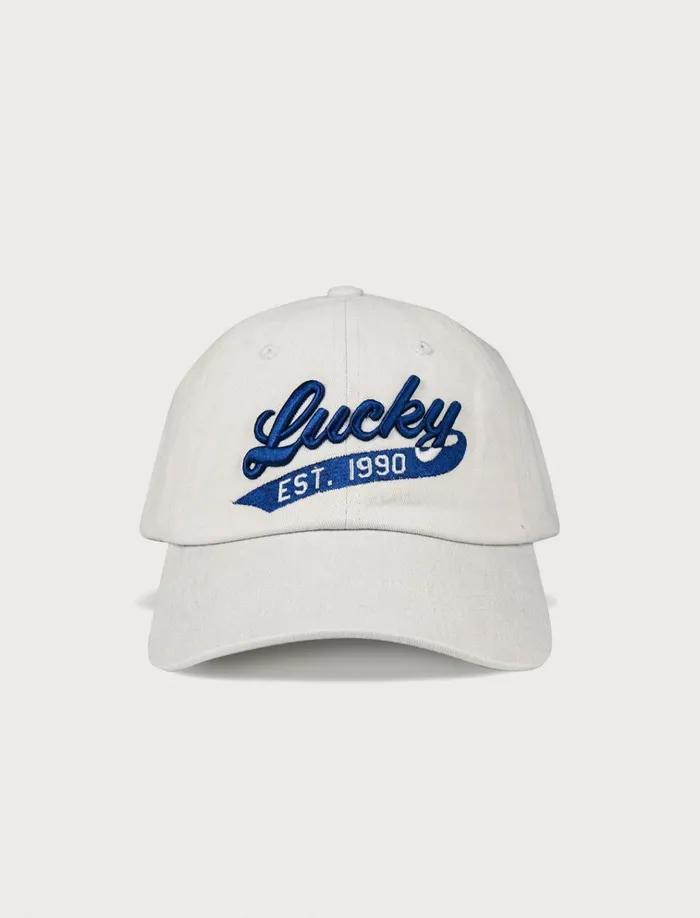 Lucky 1990 Embroidered Dad Hat Open Grey Men Lucky Brand Hats