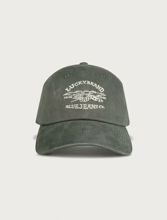 Lucky Blue Jeans Co Emb Dad Hat Bright Green Women Lucky Brand Hats