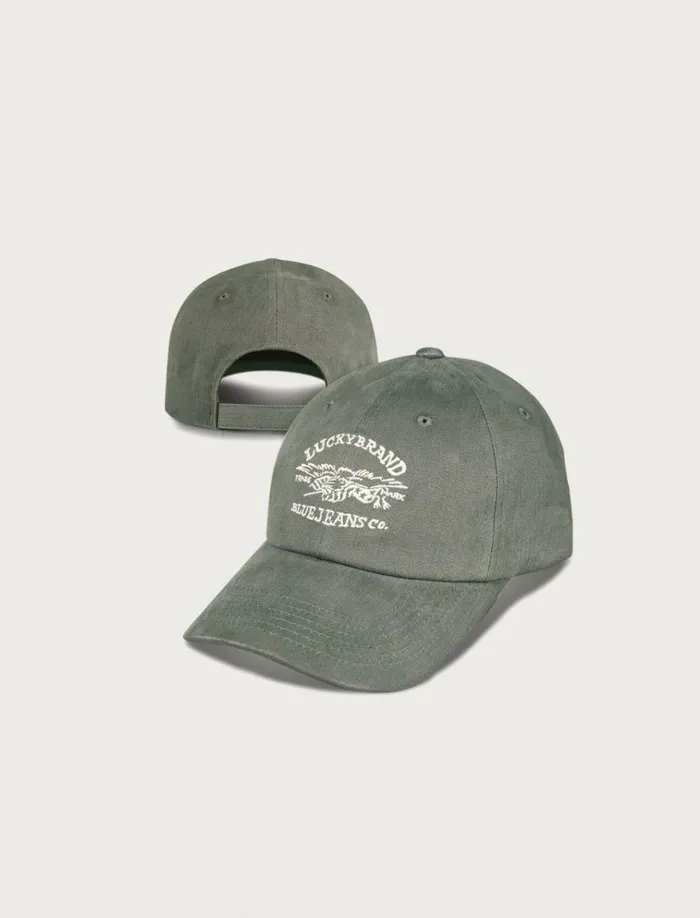 Lucky Blue Jeans Co Emb Dad Hat Bright Green Women Lucky Brand Hats
