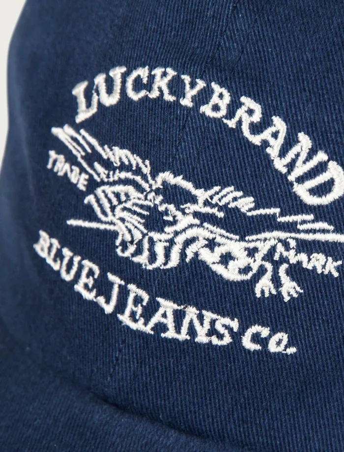 Lucky Blue Jeans Co Emb Dad Hat Dark Blue Women Lucky Brand Hats