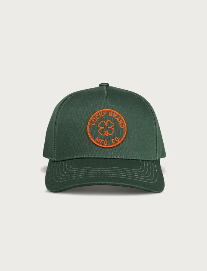Lucky Mfg Co Patch Hat Open Green Men Lucky Brand Hats