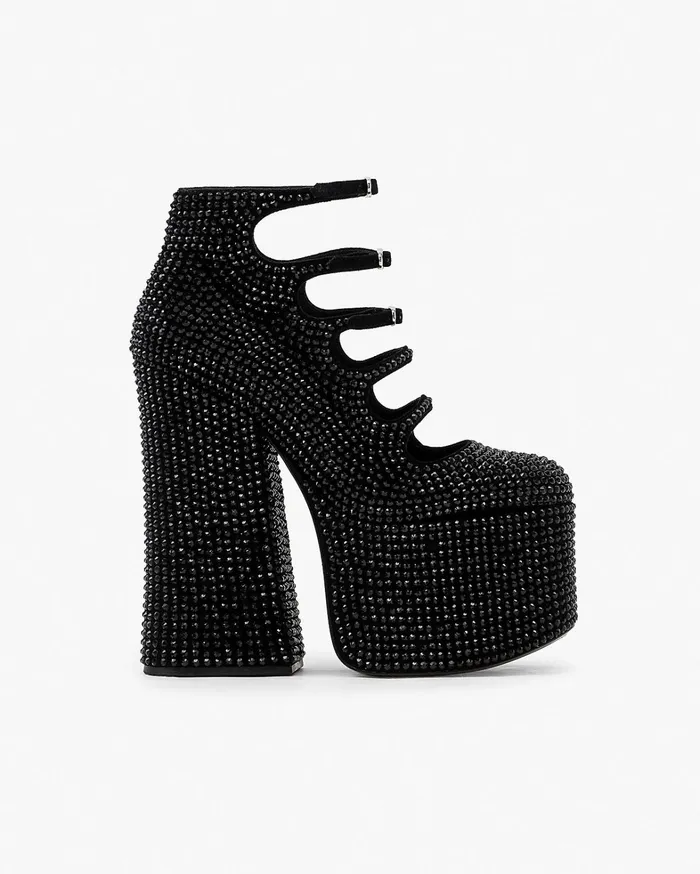 Marc Jacobs Boots Women The Rhinestone Kiki Ankle Boot Blackblack