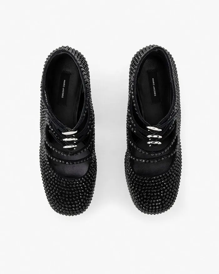 Marc Jacobs Boots Women The Rhinestone Kiki Ankle Boot Blackblack