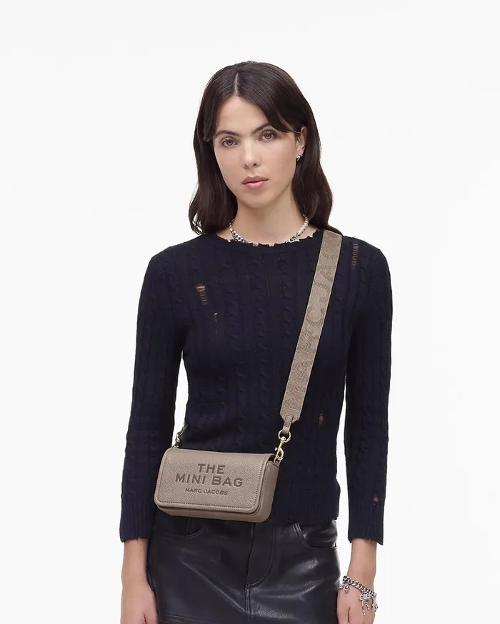 Marc Jacobs Crossbody Bags Women The Leather Mini Bag Cement