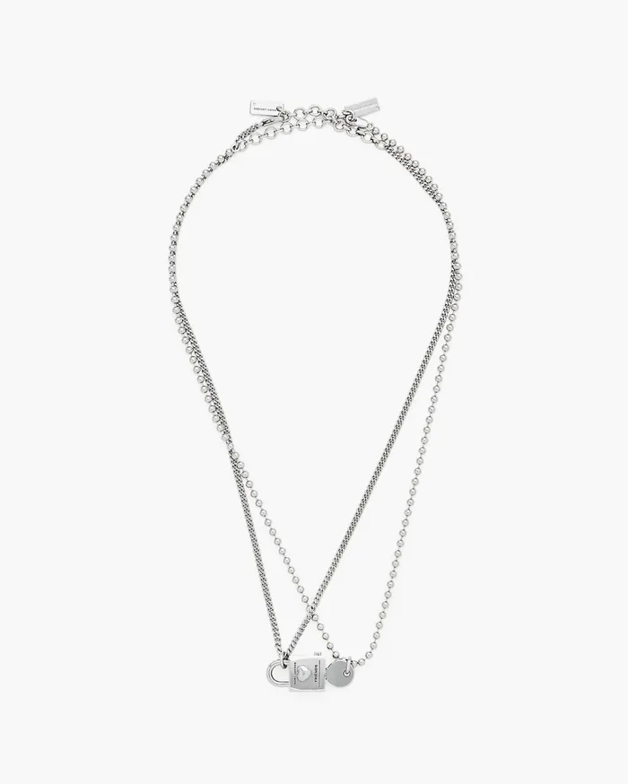 Marc Jacobs Necklaces Women Friendship Padlock Necklace Light Antique Silver