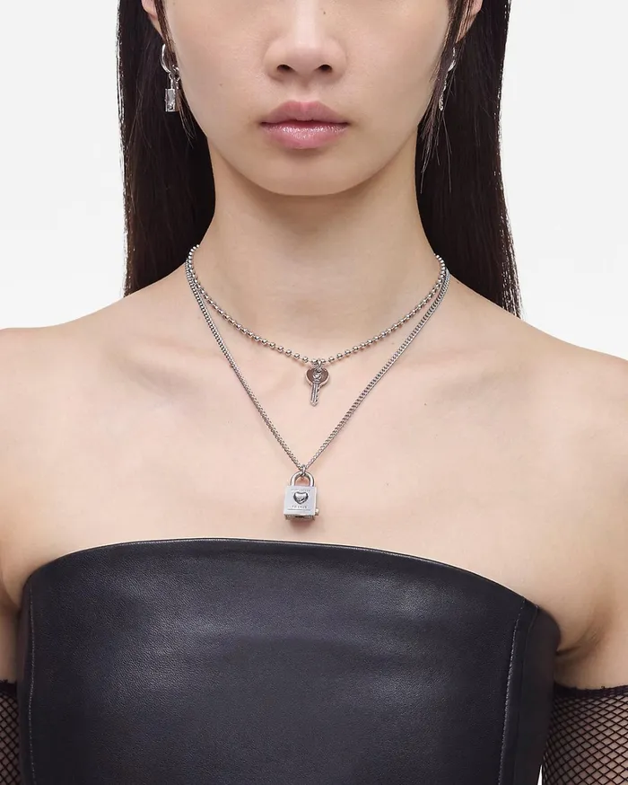 Marc Jacobs Necklaces Women Friendship Padlock Necklace Light Antique Silver