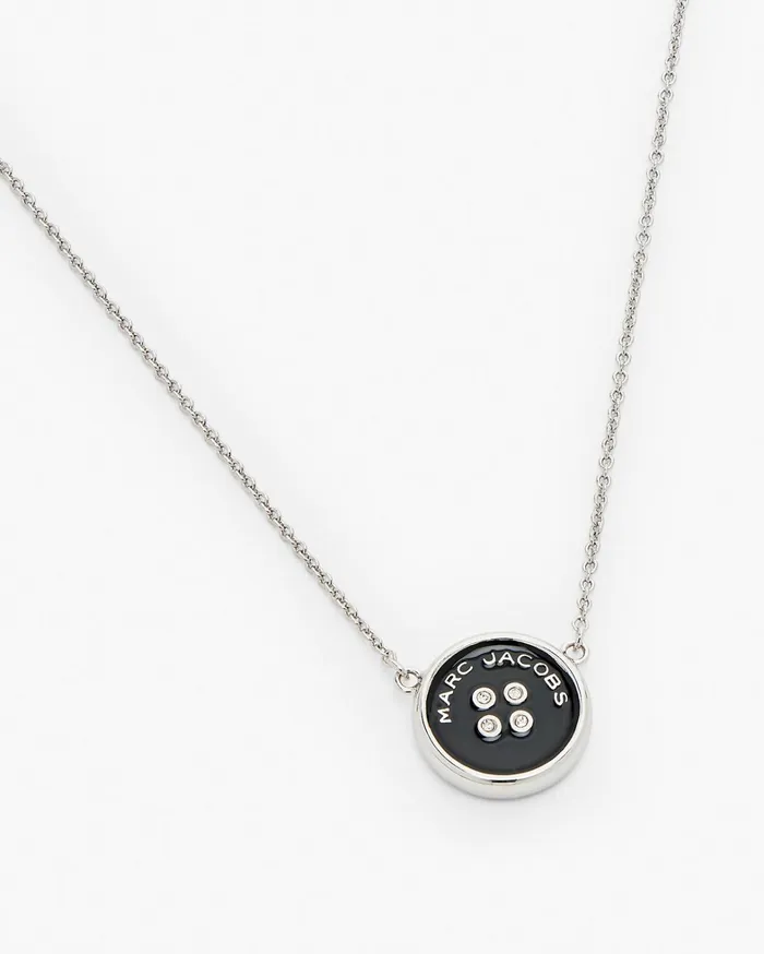Marc Jacobs Necklaces Women The Button Pendant Necklace Silverblack