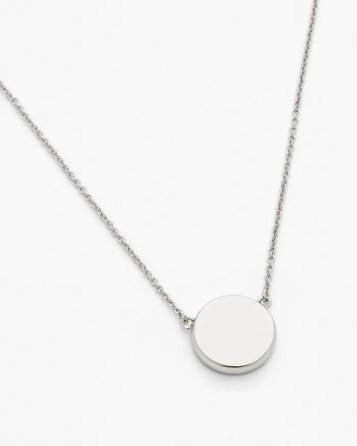 Marc Jacobs Necklaces Women The Button Pendant Necklace Silverblack