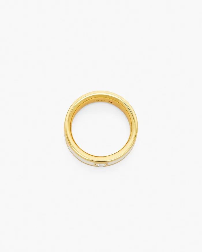Marc Jacobs Rings Women Enamel Ring Goldcream