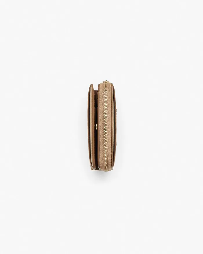 Marc Jacobs Small Wallets Women The Leather Mini Compact Wallet Camel