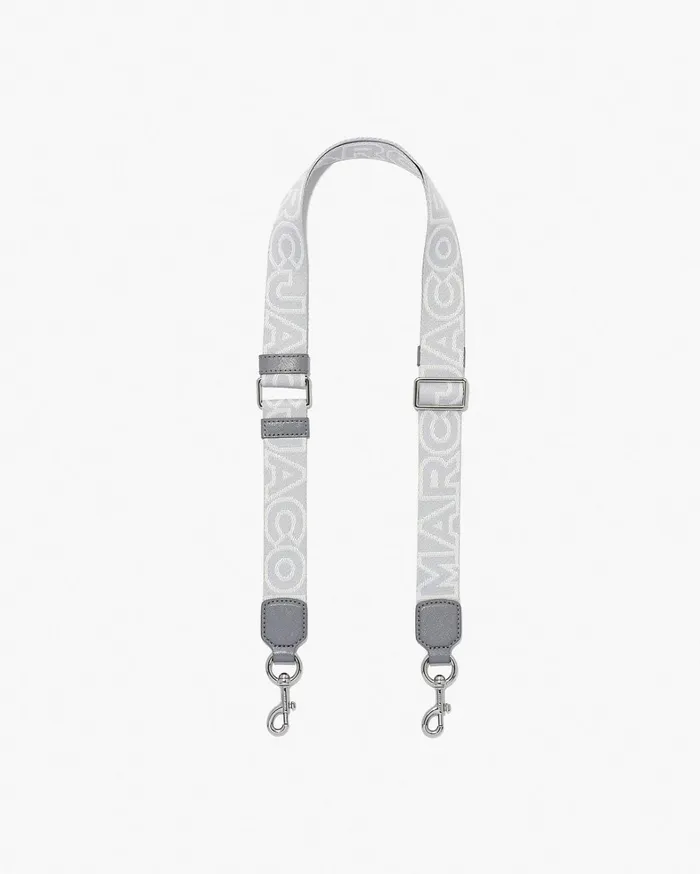 Marc Jacobs Straps Women The Thin Outline Logo Webbing Strap Wolf Grey Multi