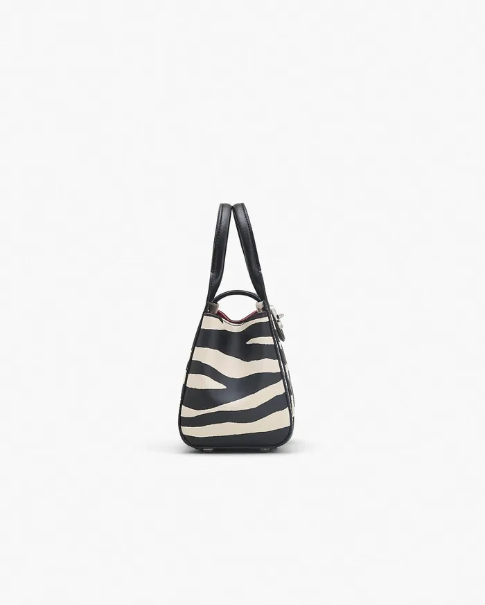 Marc Jacobs The Tote Bag Women The Zebra Turnlock Crossbody Tote Bag Blackwhite