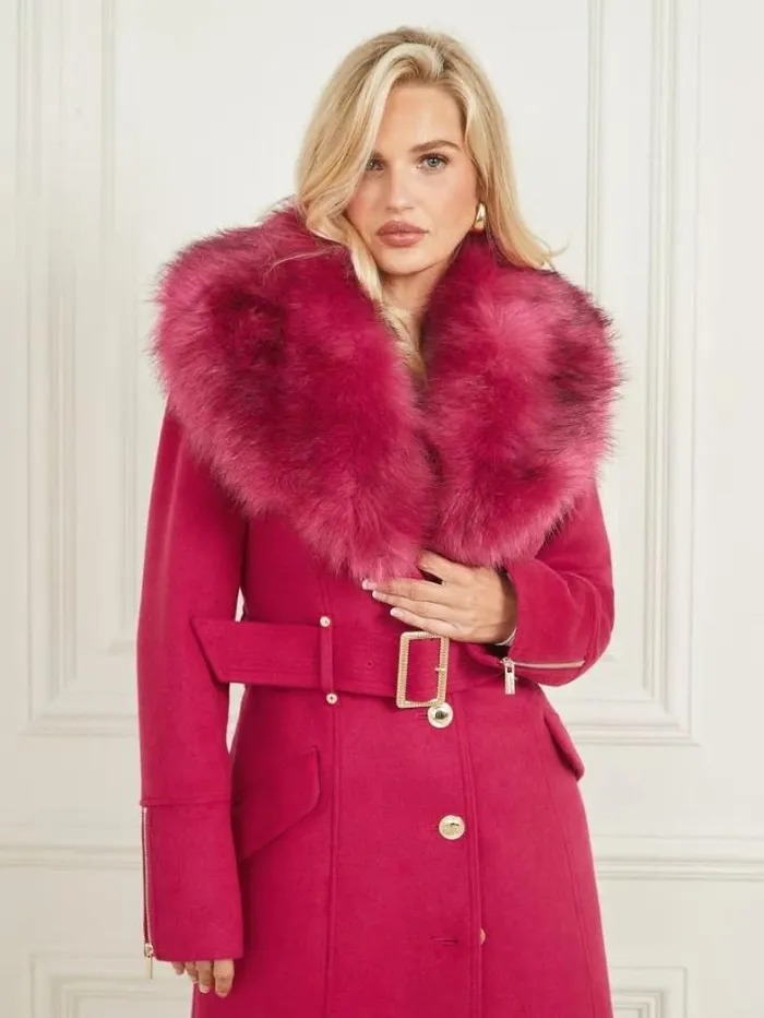 Marciano Alice WoolBlend Coat Viva Pink Women Jackets
