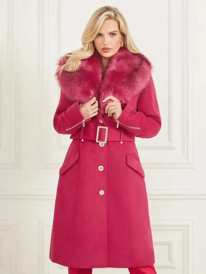 Marciano Alice WoolBlend Coat Viva Pink Women Jackets Marciano Alice WoolBlend Coat Viva Pink Women Jackets