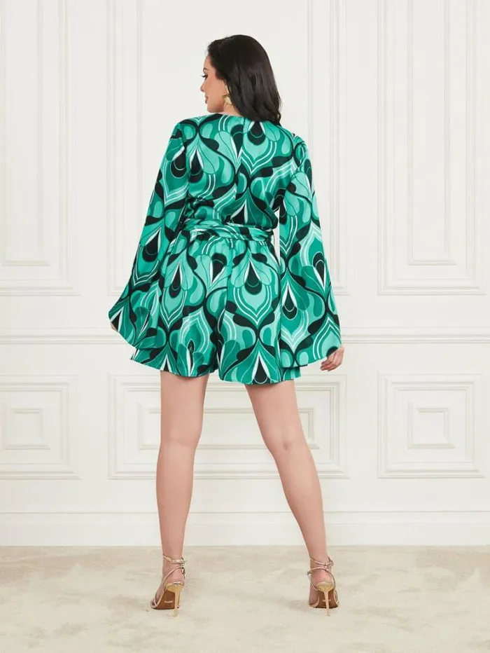 Marciano Emaya Romper Emerald City Print Women Dresses Marciano Emaya Romper Emerald City Print Women Dresses