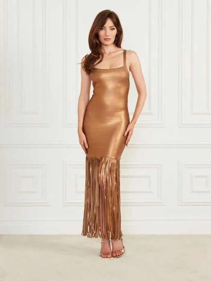 Marciano Gold Muse Bandage Gown New Lime Women Dresses