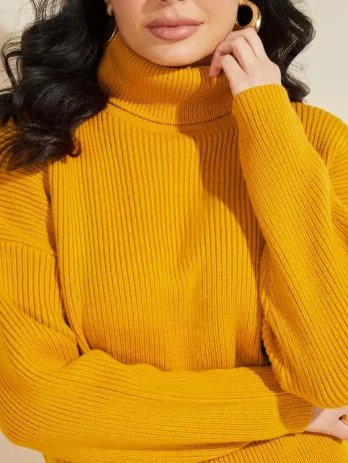 Marciano Liam Sweater Tunic Dune Gold Women Tops And Sweaters Marciano Liam Sweater Tunic Dune Gold Women Tops And Sweaters